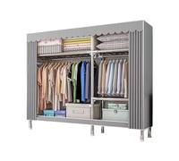 ZHANGshouf Steel FrameAssembled Large-capacity Multi-functional Storage,Canvas Wardrobe,Portable Wardrobe Clothing Wardrobe Shelves Clothes Bedroom Living Room Balcony, 173 * 46 * 126CM