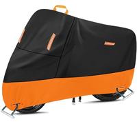 zhangttt Motorcycle Covers for Yamaha XV1900 Star V-Max 2009-2015, Waterproof Oxford Cover with Reflective Strips for Rain Dust UV Scooter Protection,Orange-XXL（230+90+125cm）