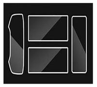 ZHANGWENLING Car Navigation Transparent Film For A6 For A7 For C8 2019-2021 Car Interior Center Screen Protective Film Anti-scratch Repair Film(1 set)