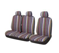 ZHANGWENLING Car Seat Covers For VW For CRAFTER LT T4 T5 For TOYOTA HIACE For NISSAN For NV200 For OPEL Universal Stripe Color Car Seat Cover(A)