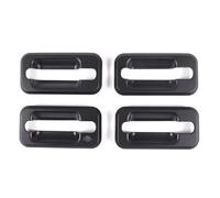 ZHANGWENLING for Hummer H2 2003-2009 ABS Black/Silver Car Door Outside Handle Door Bowl Decorative Frame Cover Sticker car Center Console Trims(Style A Matte Black)