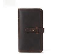 ZHANGXABN Leater Long Clutch Bag Handmade Men's Wallet Large Capacity Document Bag Clutch Bag Retro Passport Bag