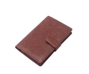 ZHANGXABN Mens Wallet Men Passport Cover Organizer Driver License Documents Case PU Leather Credit Card Holder Card Pouch (Brown)