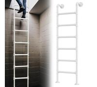 ZHANGXAO Basement light cabinet exit ladder, metal emergency step ladder (100 to 300 cm) for house, attic, top floor, bunk bed, student dormitory, library, camper van, etc.