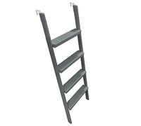 ZHANGXAO Bunk Bed Ladder Replacement, Interior RV Camper Bunk Ladder Climb Ladder for Twin Queen Full Size Beds, 4 5 6 7 Steps Ladder with 8cm Wide Pedal & 2 Hooks, Adults Kids (Color : Silver, Size