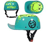 ZHANGXIO Baseball Cap Half Shell Motorcycle Helmet German Style Retro Open Face Low Profile Skull Cap Helmets for Adult Men Women Summer Cruiser Scooter ECE Approved