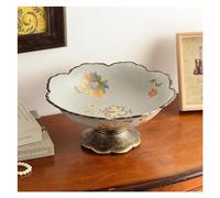 ZHANGXLIOZ-2025 Fruit Bowl Standing Fruit Display Tray Home Ceramics Candy Snack Living Tableware Bread Plate Food Container Decoration(Gris)