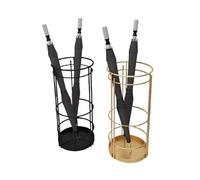 ZHANGXLIOZ-2025 Umbrella Rack Luxury Umbrella Stand Rack for Entryway, Free Standing Metal Holder, Round Organizer Bin for Long Short , Walk Stick, Home Office Indoor(Black)