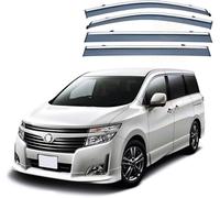 zhangxutaoT Wind Deflectors Rain Guards for Nissan Elgrand MK3-E52 2010-2023 PC, 4pc Set Car Wind Rain Deflectors Car Window Rain Bar