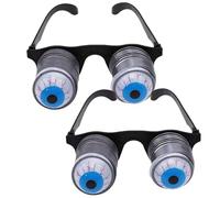 ZhangyiHot 2Pcs Pop Out Eye Glasses Wobbly Eyes On Springs Pop Out Eyes Novelty Glasses Halloween Carnival Party Plastic Joke Horror Shock Toy Gag Toys and Practical Jokes Novelty and Gag