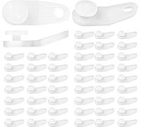 ZhangyiHot 50pcs White Plastic Curtain Hooks