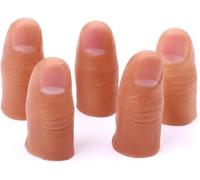 ZhangyiHot 5pcs Fleshcolor Fake Finger Trick Prop,Hard Thumb Tip Finger Fake Magic Tricks,Close up Magic KitsAppear Vanish Magic for Magicians Accessories,Novelty and Gag Toys