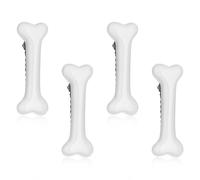 Zhangyusong 4Pcs Bone Hair Clip White Bones Hairpins for Women Girls Hair Accessories for Cosplay Costume Party Daily Wear Hair Pins for Kids White Dog Bone Alligator Clips