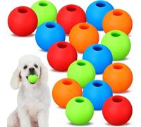 Zhangyusong16 Pcs Rubber Fetch Balls 2.5 Inch Dog Balls Toy Treat Fetch Ball Colorful Dog Rubber Ball for Small Medium Dogs Aggressive Chewers Indoor Outdoor Boredom Entertainment Toys, 4 Colors