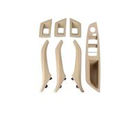 ZHANGZHENGYAO Car Interior Door Handle for BMW 5 Series F10 F11 Left Right Side Driver Cars Interior Leather Door Handles 7PCS Full Set51417225866 CAR Door Pull Handle(RHD Beige)