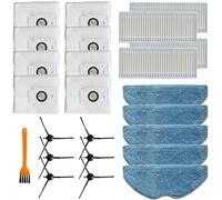 Zhanhai Replacement Kit Fits for EZVIZ RE4 Plus RE5 Plus Robotic Vacuum Cleaner,Mop Cloth Dust Bag Side Brush Filters Set (B)