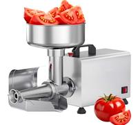 ZHANIZING Commercial 450w Electric Tomato Filter with Automatic Pulp Separator, Capable of Producing Smooth, Seedless Jam. Large-Capacity 8.4-Inch Feed Trough, Suitable for Batch Processing
