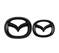 ZHANK Car Emblem for Mazda 3 2014-2016, Badge Logo Decals Covers Front Bonnet Trunk Decorative Badge Replacement Adhesive Tuning Accessories,Black-C