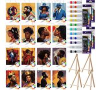 Zhanmai 16 Pcs 7.9 x 9.8 Inch Pre Drawn Canvas for Painting Kit Pre Stretched Canvas DIY Coloring Outline Painting Boards for Beginners Adults Party Favor Adult's Date Night(Fashion Couples)