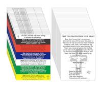 Zhanmai 200 Pcs Bulk Plan of Salvation Gospel Tracts Pocket Holy Postcards Prayer Cards Christian Inspirational Bible Verses Wallet Planner Bookmark for Men Women Teens Ministering Tool