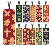 Zhanmai 200pcs Christmas Bookmarks for Students Jesus & Gingerbread Religious Bookmarks Bulk for Christmas Sunday School Teacher Classroom Reward for Kids Gifts