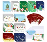 Zhanmai 240 Pack Employee Appreciation Christmas Cards with Envelopes Set Bulk for Employees Customers Thank You Motivational Greeting Cards Postcards Blank Backside Ideal for Business Teachers