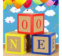 Zhanmai 3 Pcs Toy Inspire Party Decorations ONE Balloon Boxes for Toy Theme 1st Birthday Party Decorations Balloon Boxes for Inspire First Birthday Baby Shower Supplies