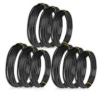 Zhanmai 9 Rolls Bonsai Wires Anodized Aluminum Bonsai Training Wire with 3 Sizes (1.0 mm, 1.5 mm, 2.0 mm), Total 147 Feet (Black)
