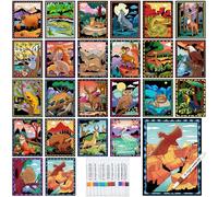 Zhanmai Velvet Coloring Posters and Watercolor Pens - National Parks Themed, Perfect for Adults and Teenagers - Large Posters for Holidays, Arts and Crafts