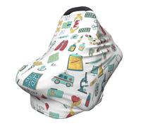 ZhanMg abstraction biology chemistry4 Stroller Chair Nursing Top Cover - Privacy Canopy for Newborns and New Moms, Perfect for High Chair, Black