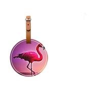 ZhanMg Brown Golf Tees Organizer Bag - Versatile Pink Flamingo pattern Belt Clip Bag for Golf Carry - Perfect Portable Protection on The Court.
