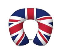 ZhanMg UK Flag Memory Foam Travel Pillow – U-Shaped Neck Support – Ideal for Driving, and Resting from Cervical Spine Fatigue