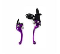 ZhanNuoBHd Handle Clutch Lever 1 Pair Universal Motorcycle Clutch Brake Handle Drum Lever Off-Road Vehicle Handlebar Clutch Bull Horn for ASV for CRF for YZF for XR for CQR(Purple)