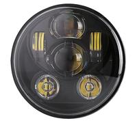 ZhanNuoBHd Motorbike Headlights 5-3/4" 5.75 Inch LED Crome/Black Projection Motorcycle Headlight DRL For Dyna For Sportster For Iron 883 1200 For Street 500 750 Headlight Replacement(Black)