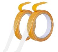 ZhanshuidefaQ 2 Rolls Double Sided Fabric Tape 20m Heavy Duty Carpet Tape Transparent Thin Hem Tapes Multipurpose Adhesive Mounting Tapes for Fixing Clothes Rug Carpet Floor Mat Art DIY Crafts