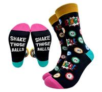 ZHANTUONE Shake Those Balls Novelty Funny Fashion Breathable Casual Cotton Socks, Unisex Cozy Knitted Crew Socks, Gifts for Bingo Lovers Player Mom Sisters Friends Coworker, Bingo Game Gifts