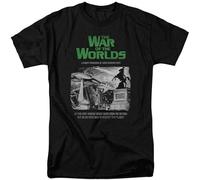 zhanxiangzhi Men's The War of The Worlds t-Shirt Sci Fi Retro 50s Thriller Graphic tee Black XXXL