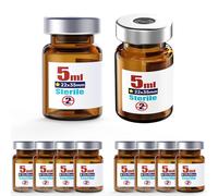 ZHANXUBIO Amber Glass Vial, 10.5ml, Round Bottom, Aluminum Cap, Sterile, Empty