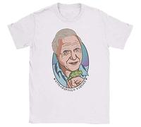 ZHAO Sir David Attenborough T-Shirt Attenborough Forever Planet Earth BBC Blue Planet White XXL