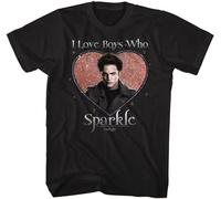 ZHAO41XIONG Twilight T Shirt I Love Boys Who Sparkle Adult Short Sleeve T Shirts Twilight Movies Graphic Tees(Medium)