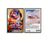ZHAOART 2 PCS Singer Katy Perry Poster Album Canvas Poster And Wall Art Modern Family Bedroom Office Gym Decor Gift 12x18inch(30x45cm) Style-2