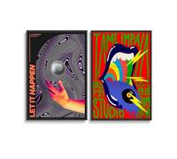 ZHAOART 2 PCS Tame Impala Poster Band Album Cover Canvas Poster And Wall Art Modern Family Bedroom Office Gym Decor Gift 08x12inch(20x30cm) Style-1