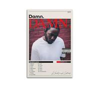 ZHAOART Damn Kendrick Lamar Poster Album Music Poster for Room Aesthetic Decorative Painting Canvas Wall Art Dorm Office Decor Gift 12x18inch(30x45cm) Unframe-style