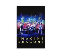 ZHAOART Imagine Dragons Vintage Poster for Room Aesthetic Decorative Painting Canvas Wall Art Dorm Office Decor Gift 12x18inch(30x45cm) Unframe-style