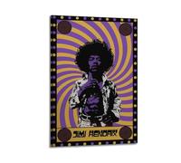 ZHAOART Jimi Poster Hendrix Music Poster for Room Aesthetic Decorative Painting Canvas Wall Art Dorm Office Decor Gift 12x18inch(30x45cm) Frame-style