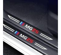 zhaobx 4 Pcs Car Door Sill Protector Strips for MG ZS, Carbon Fiber Threshold Protective Film Kick Plate Cover Sticker Interior Accessories