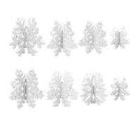 ZHAOCAI Christmas Table Decorations, 3D White Wooden Snowflake Decoration, Christmas Ornaments For The Home, Xmas Decorations For Indoors.