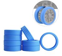 ZhaoCo Luggage Suitcase Wheels Cover 8Pack Carry on Luggage Wheels Covers for Most 8-Spinner Wheels Travel Luggage Cover (Blue)