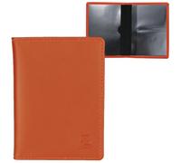 ZhaoCo Vehicle Registration Certificate Case, Thin, Lightweight, Robust Protective Case for Driving Licence, Business Cards and Credit Card Holder Made of Faux Leather, orange, 12.3*9.3*0.5cm, plain