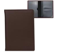 ZhaoCo Vehicle Registration Certificate Case, Thin, Lightweight, Robust Protective Case for Driving Licence, Business Cards and Credit Card Holder Made of Faux Leather, dark brown, 12.3*9.3*0.5cm